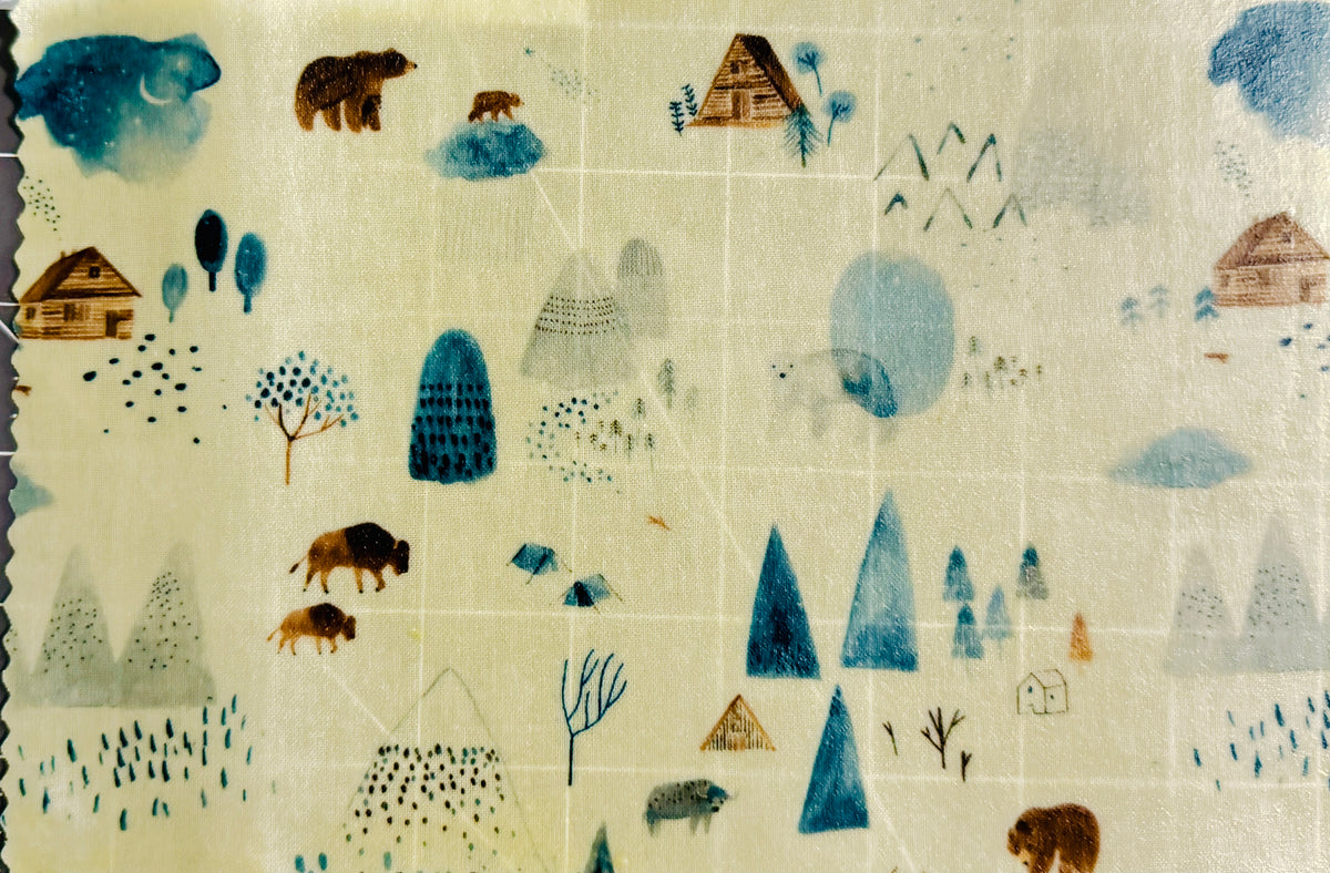 2 Pack Small 6x9" Beeswax Wrap (CABIN)