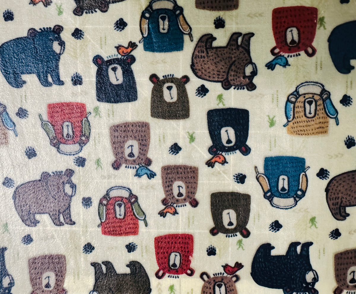 2 Pack Small 6x9" Beeswax Wrap (BEARS)