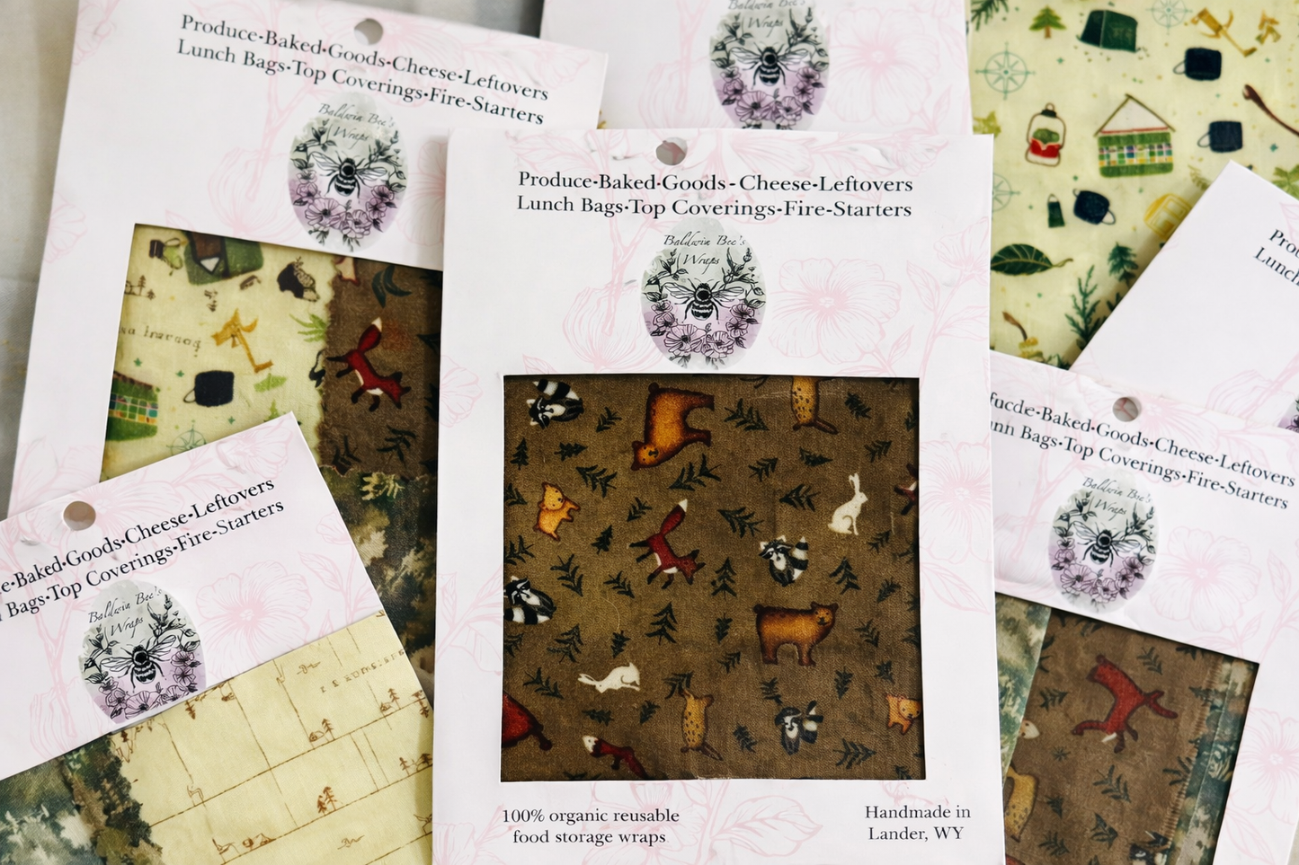 Let's Wander Collection- Handmade Beeswax Wraps