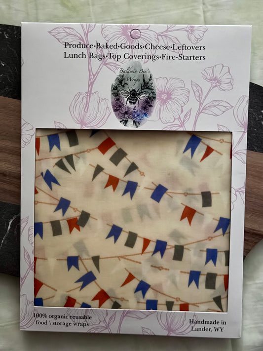 Sourdough/Loose Produce Beeswax Wrap (Prayer Flags)