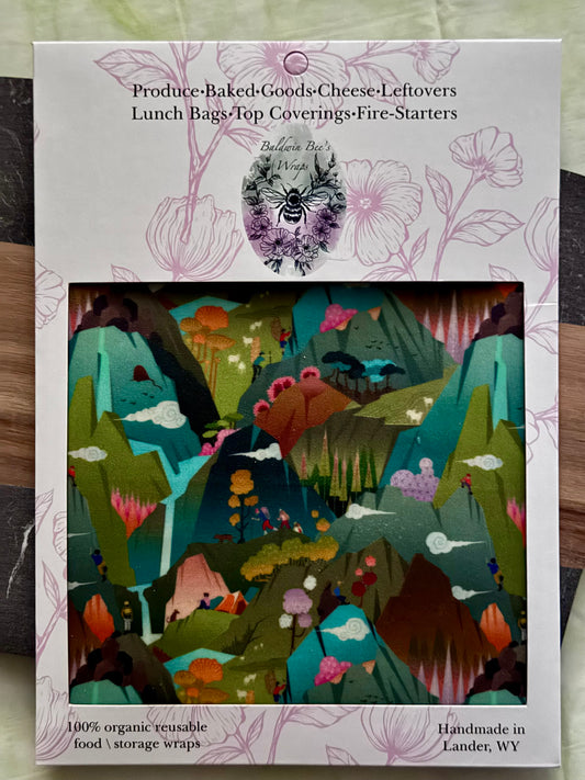 Sourdough/Loose Produce Beeswax Wrap (Mountain Waterfall)
