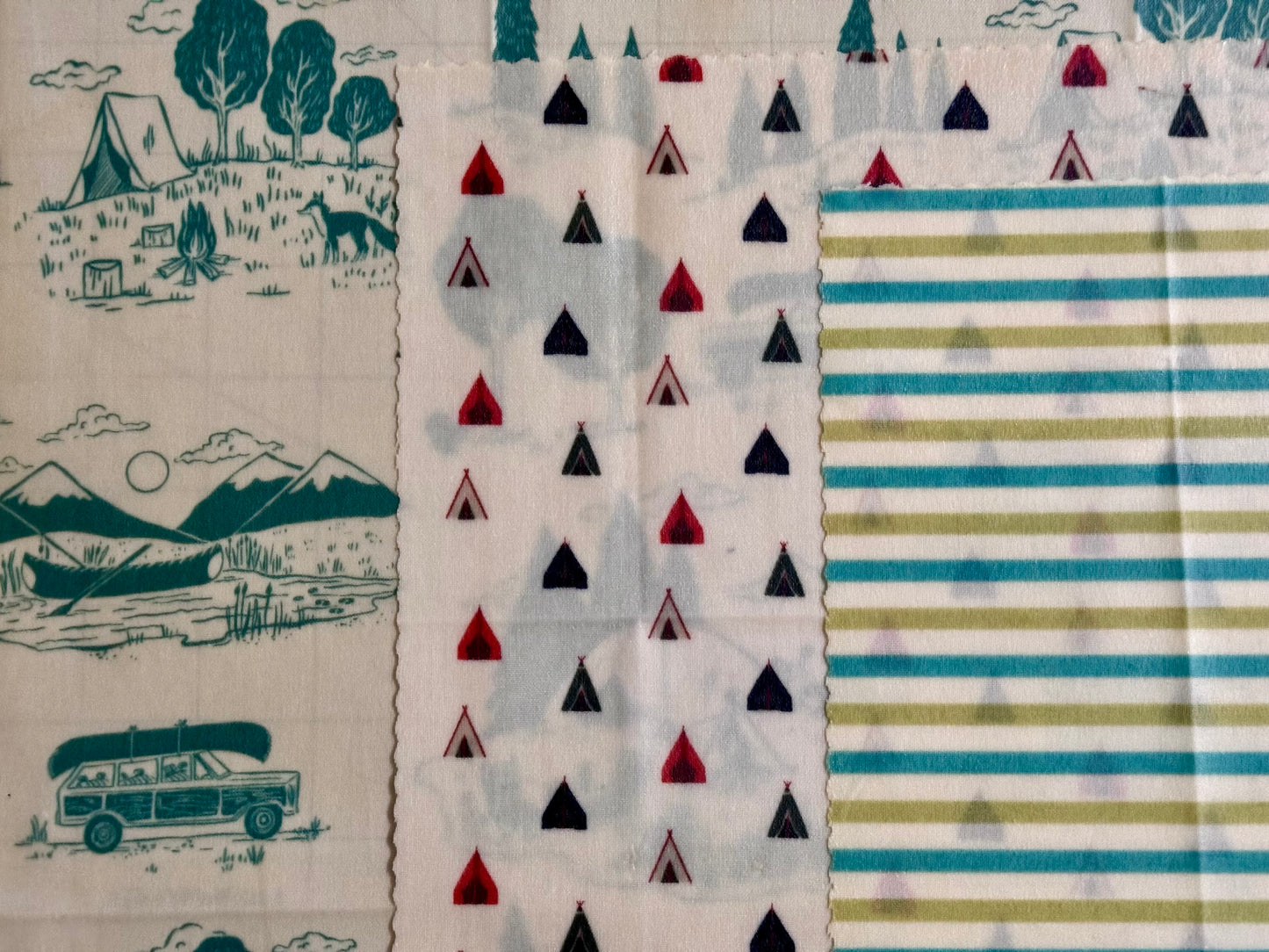 Beeswax Food Wrap Starter Set- Canoes