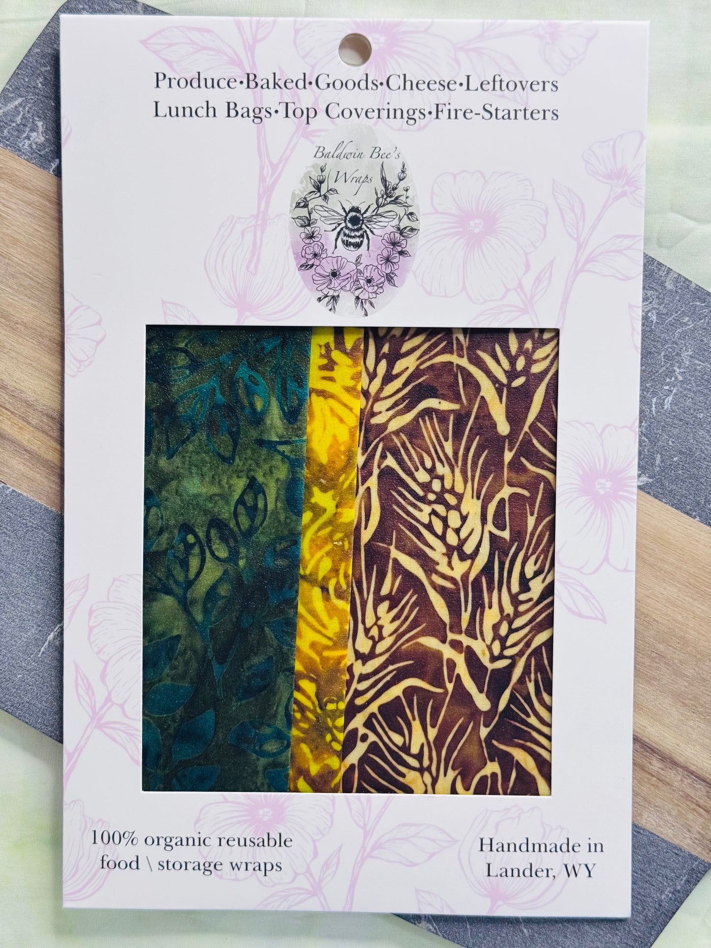 Beeswax Food Wrap Starter Set- (Nature)