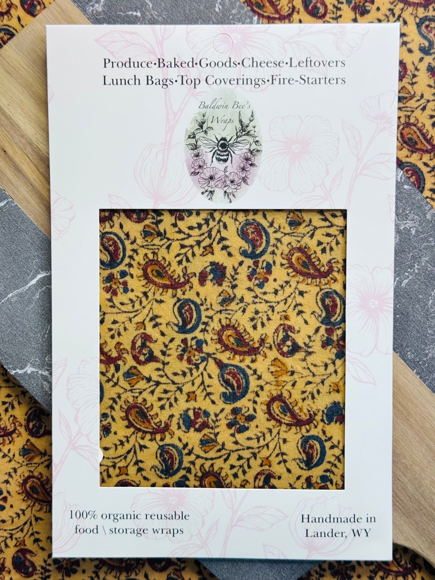 Sourdough and Loose Produce Beeswax Wrap (Brn Vegetable Dye)