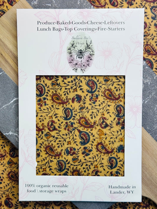 Sourdough and Loose Produce Beeswax Wrap (Brn Vegetable Dye)