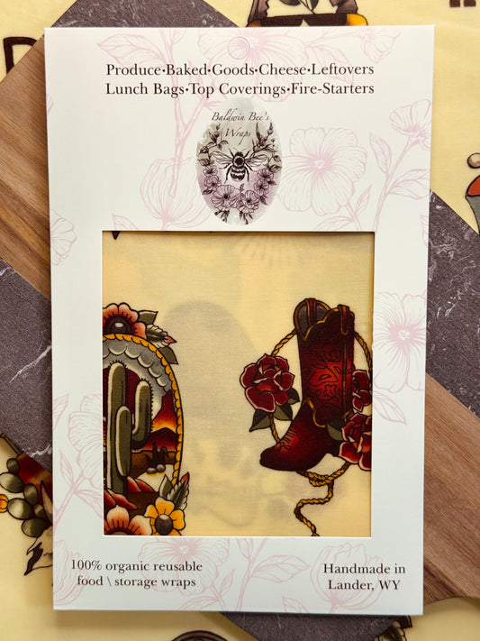 Sourdough and Loose Produce Beeswax Wrap (Alexander Henry American Trad)