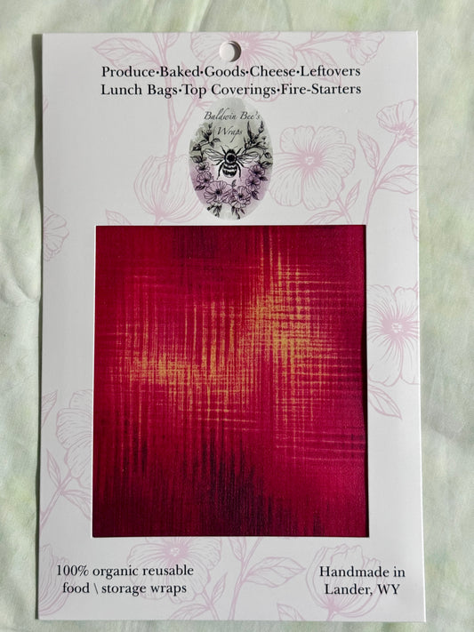 Jumbo Beeswax Bread Wrap — For Sourdough & Loose Produce (Sunset Red)