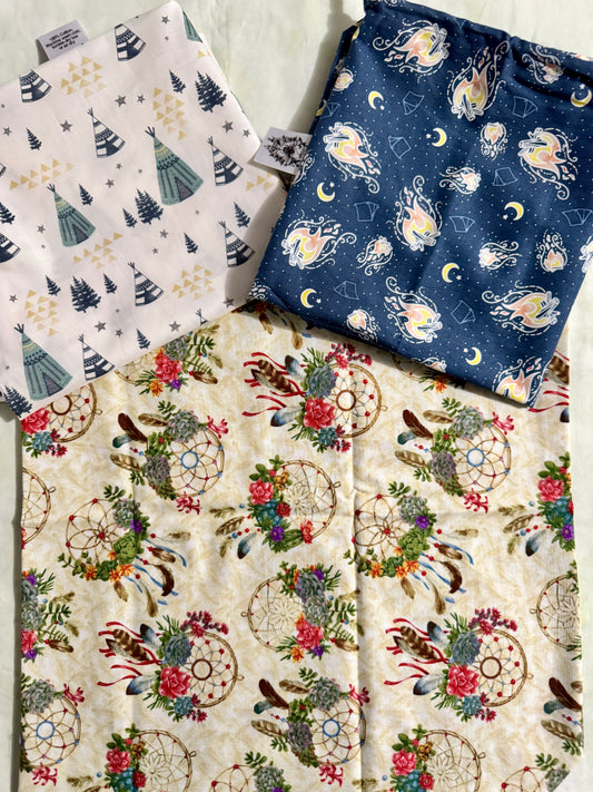 Handmade 100% Cotton Storage Bags (Native)