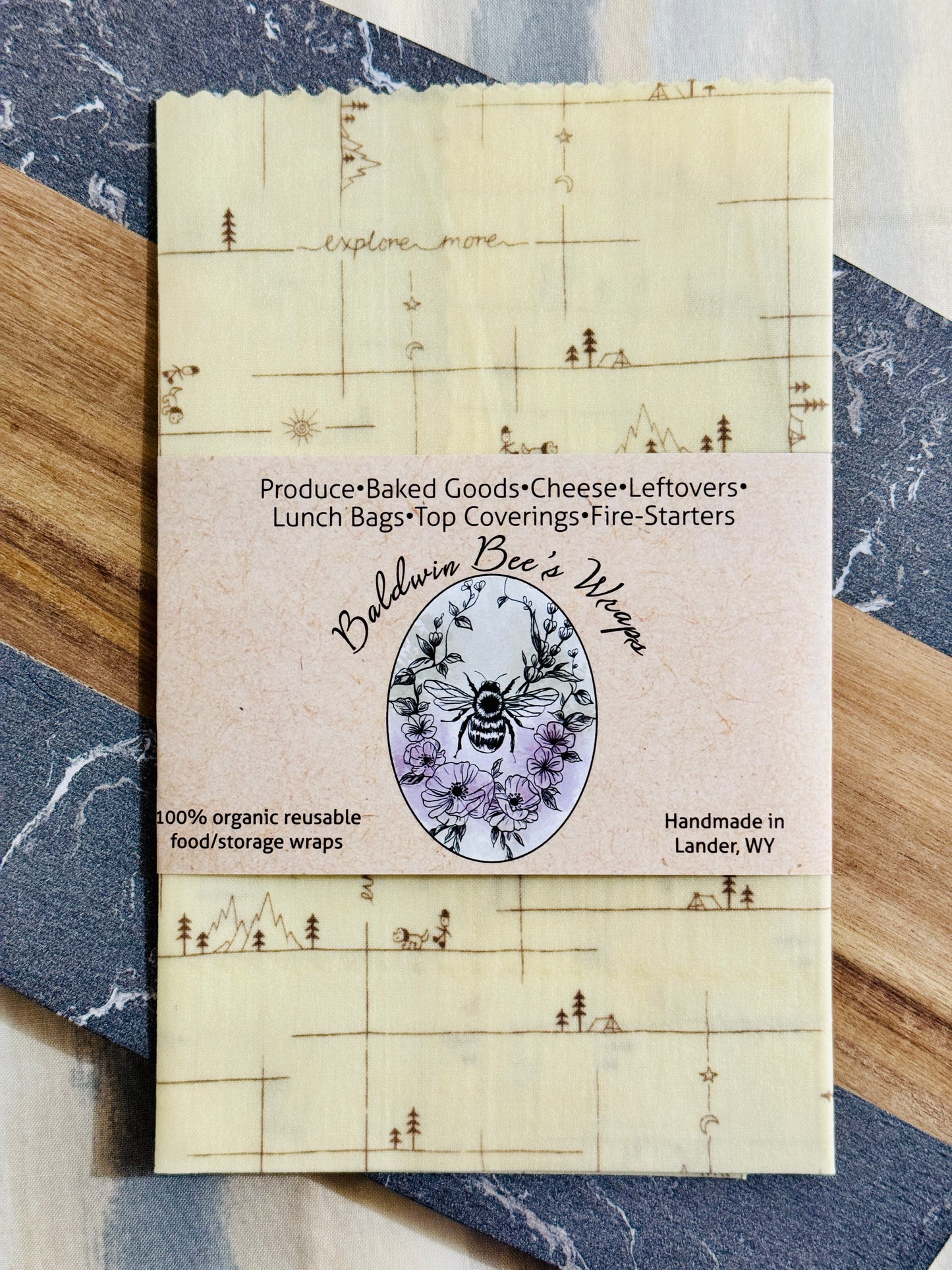 Let's Wander Collection- Handmade Beeswax Wraps