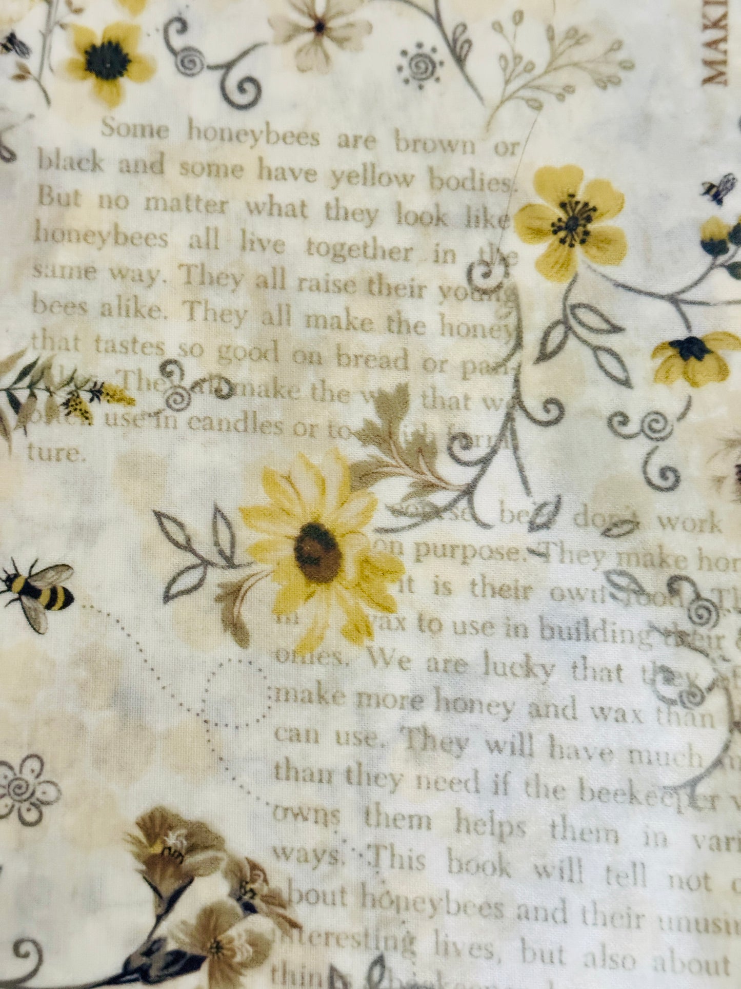 Large Beeswax Wrap- Bees