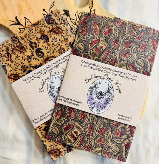 Large Beeswax Wrap- Vegetable Dye (Naturally Bloomed)