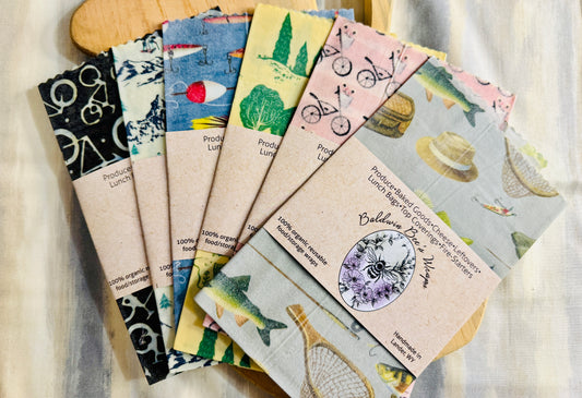 Large Beeswax Wrap- Outdoors & Adventure (Naturally Bloomed)