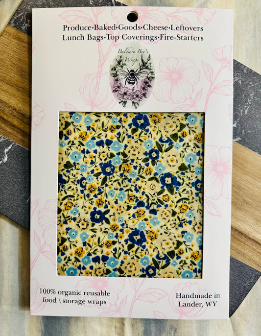 Jumbo Beeswax Bread Wrap — For Sourdough & Loose Produce (Royal Floral)