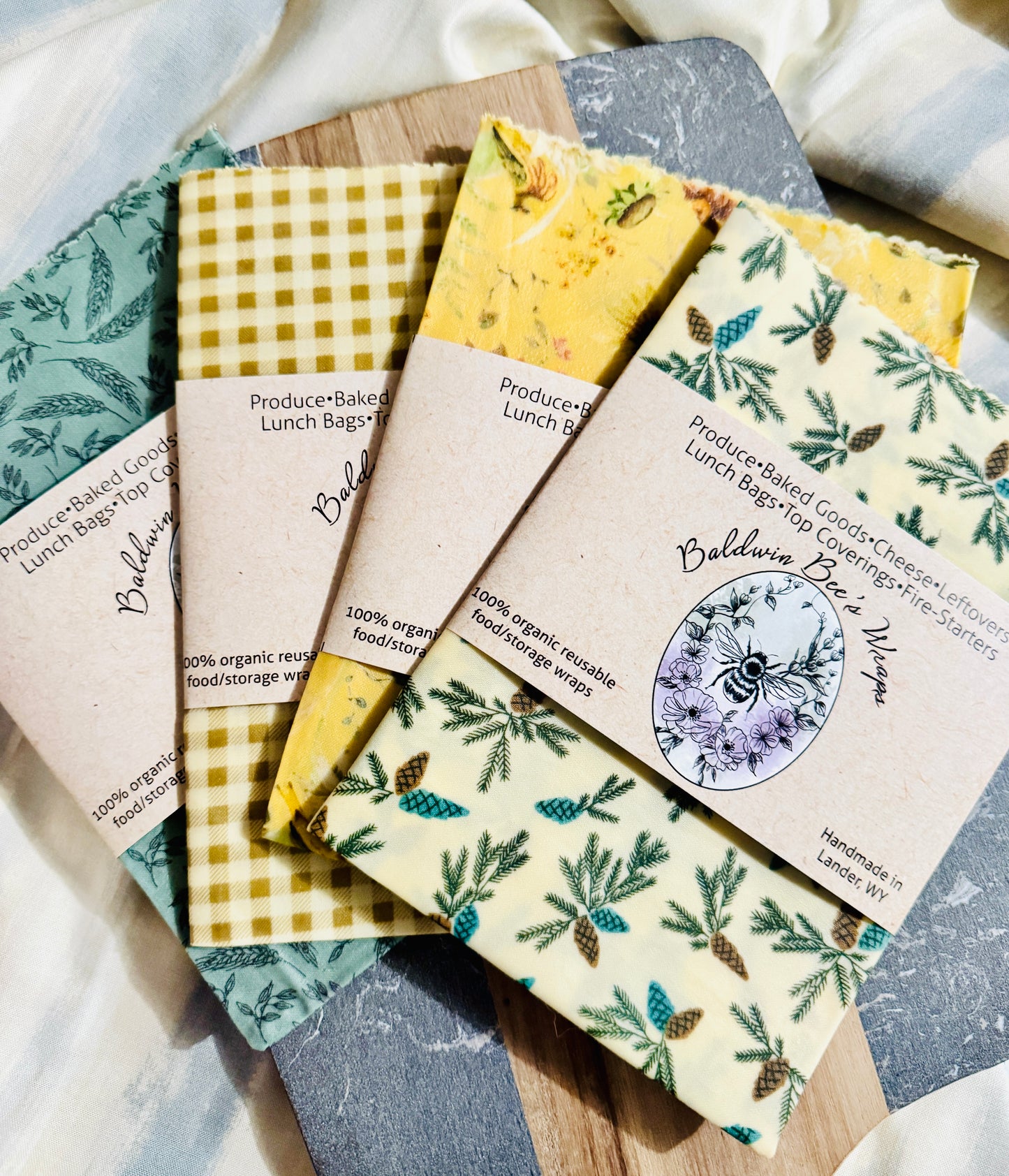 Reusable Snack Pouch | 6" x 8" Waxed Cotton Food Storage