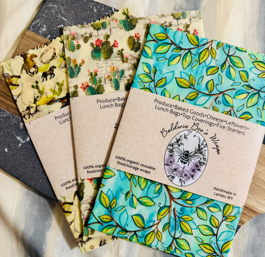 Large Beeswax Wrap (Cowboys & Cacti)