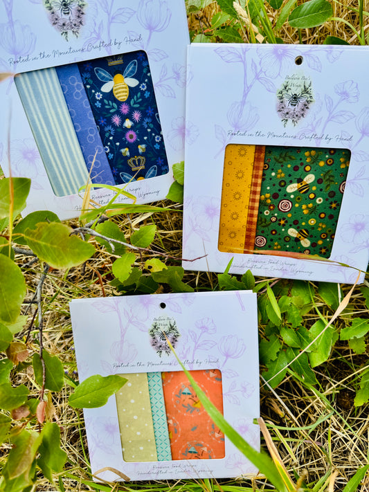 Beeswax Food Wrap Starter Set- (Garden/Floral)
