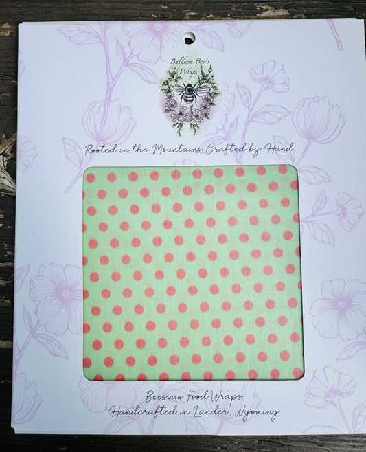 Jumbo Beeswax Bread Wrap - Reusable Bread Storage Wrap for Homemade Bread, Sourdough & Artisan Loaves  (PINK POLKA)