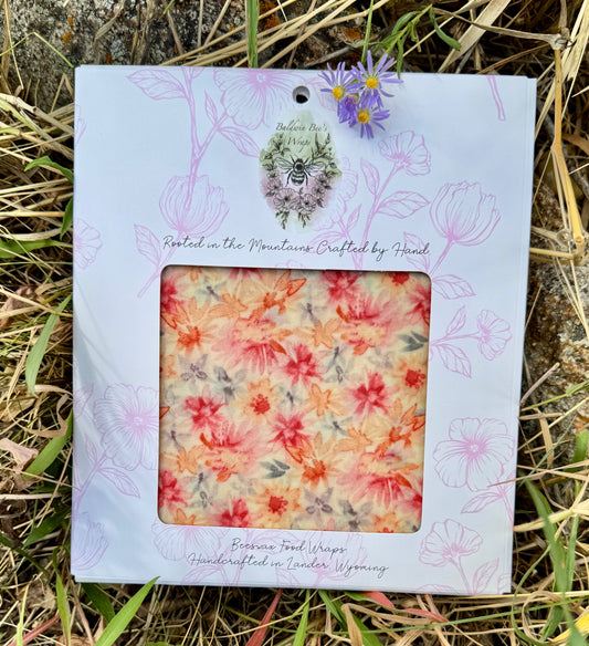 Jumbo Beeswax Bread Wrap - Reusable Bread Storage Wrap for Homemade Bread, Sourdough & Artisan Loaves  (SHADES OF PINK FLORAL)