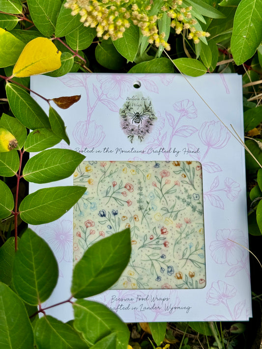 Jumbo Beeswax Bread Wrap - Reusable Bread Storage Wrap for Homemade Bread, Sourdough & Artisan Loaves  (MOUNTAIN FLOWERS)