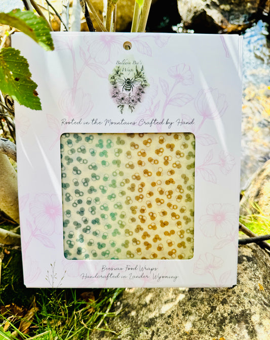 Jumbo Beeswax Bread Wrap - Reusable Bread Storage Wrap for Homemade Bread, Sourdough & Artisan Loaves  (BUBBLES)