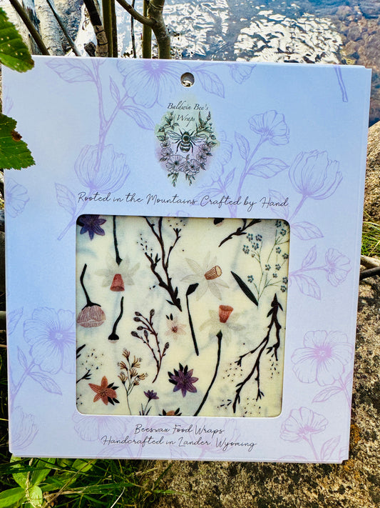 Jumbo Beeswax Bread Wrap - Reusable Bread Storage Wrap for Homemade Bread, Sourdough & Artisan Loaves  (FOREST FLORA)
