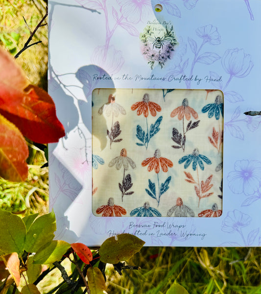 Jumbo Beeswax Bread Wrap - Reusable Bread Storage Wrap for Homemade Bread, Sourdough & Artisan Loaves  (NATURAL CONE FLOWER)
