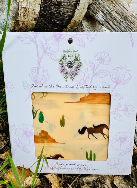 Jumbo Beeswax Bread Wrap - Reusable Bread Storage Wrap for Homemade Bread, Sourdough & Artisan Loaves  (WILDHORSES)
