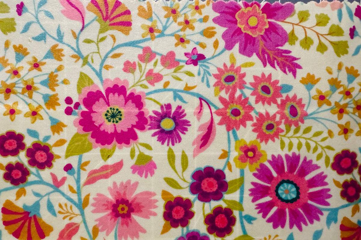 2 Pack Small 6x9" Beeswax Wrap  (PINK WILDFLOWER)
