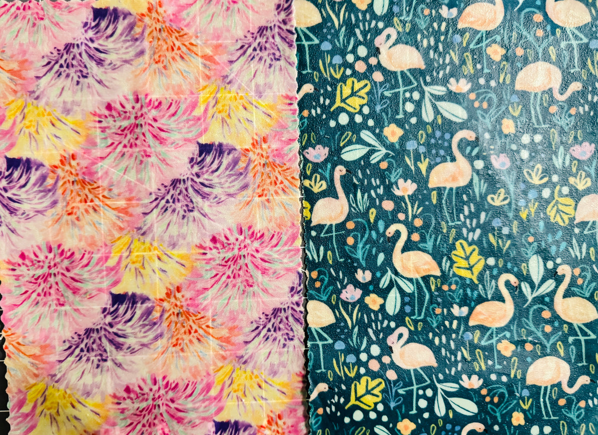 2 Pack Small 6x9" Beeswax Wrap  (FLAMINGOS)