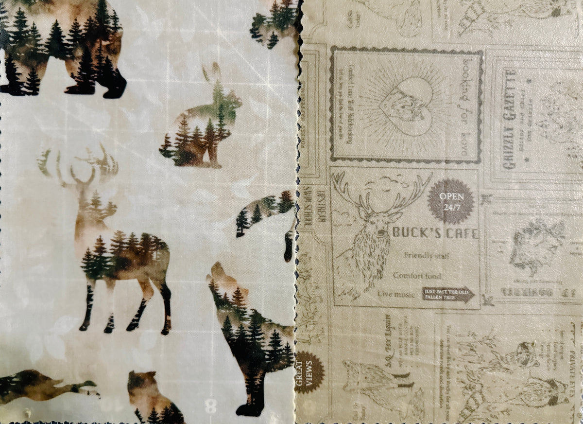 2 Pack Small 6x9" Beeswax Wrap  (LODGE)