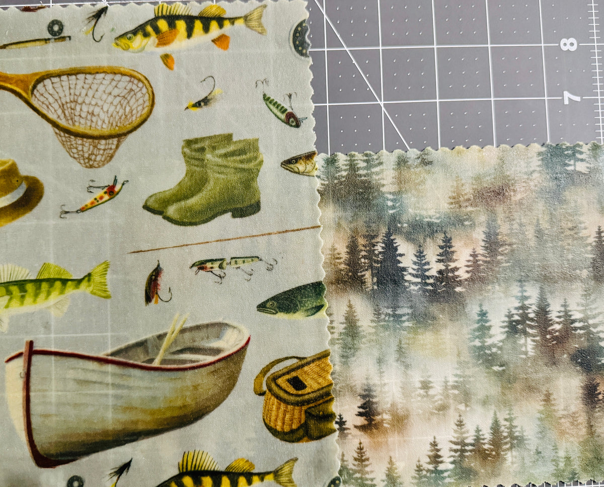 2 Pack Small 6x9" Beeswax Wrap  (MOUNTAIN FISH)