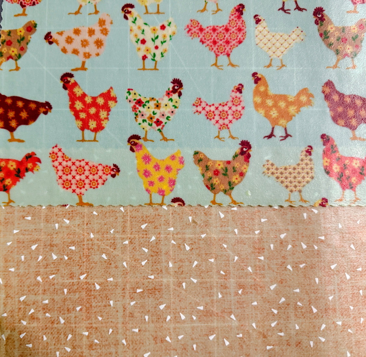 2 Pack Small 6x9" Beeswax Wrap  (FLORAL CHICK)