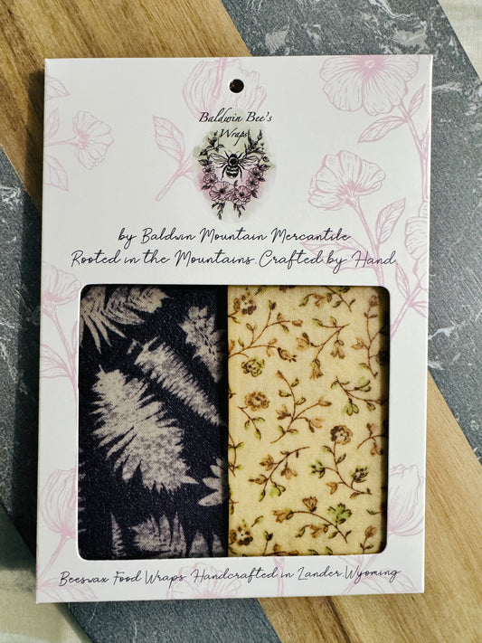 2 Pack Small 6x9" Beeswax Wrap  (SHADES OF PURPLE)