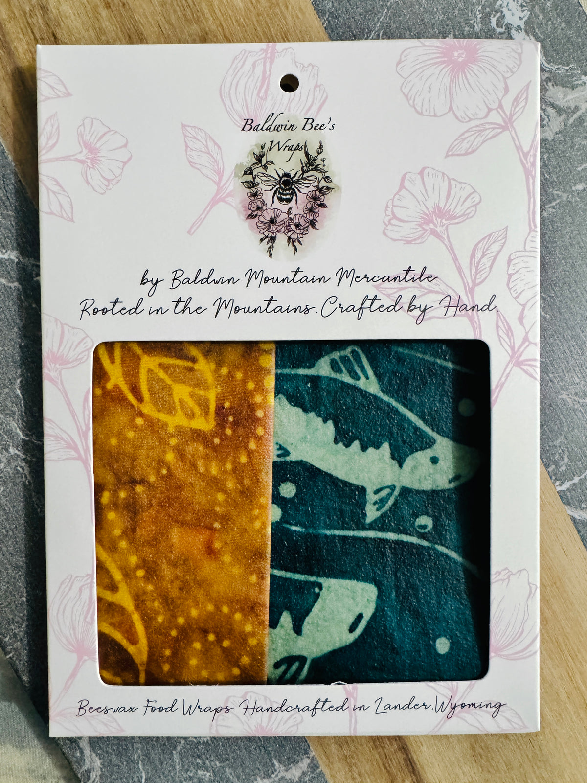 2 Pack Small 6x9" Beeswax Wrap  (SALMON)