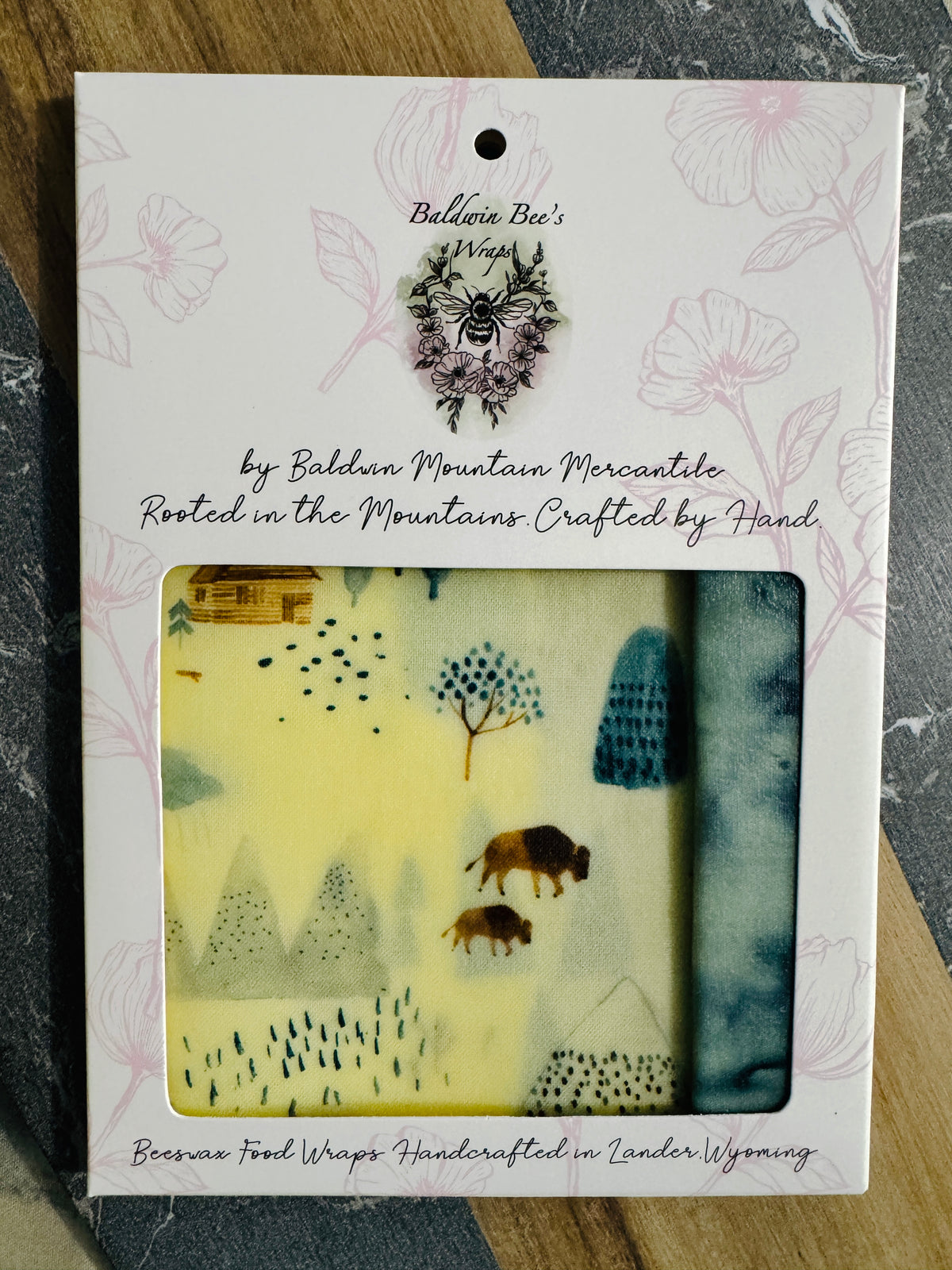 2 Pack Small 6x9" Beeswax Wrap  (CABIN)