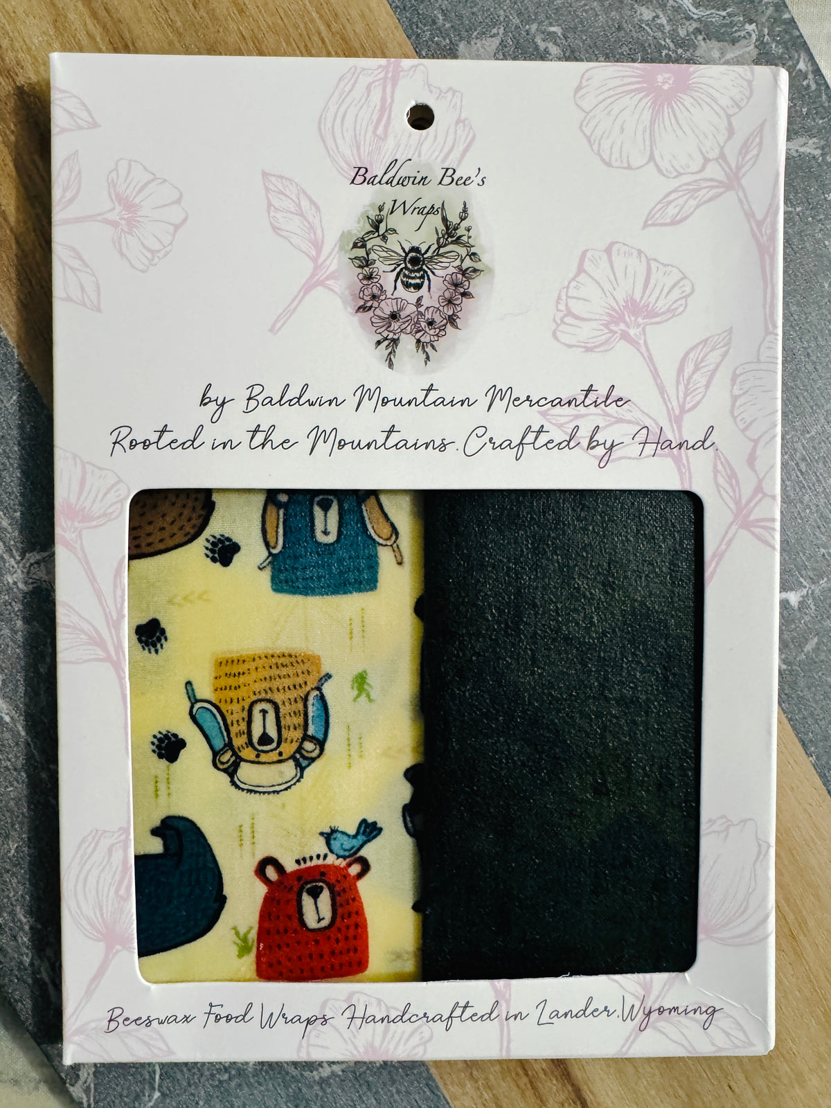 2 Pack Small 6x9" Beeswax Wrap  (BEARS)