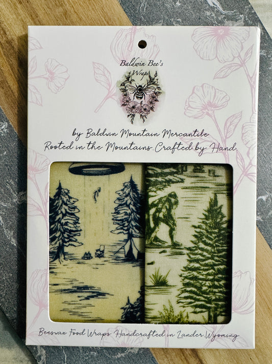 2 Pack Small 6x9" Beeswax Wrap  (ABDUCTION)