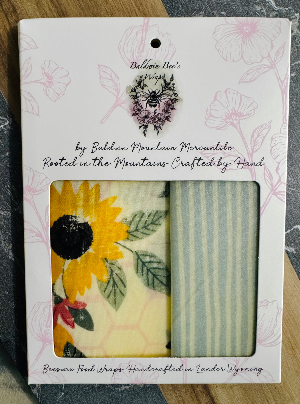 2 Pack Small 6x9" Beeswax Wrap  (SUNFLOWER)