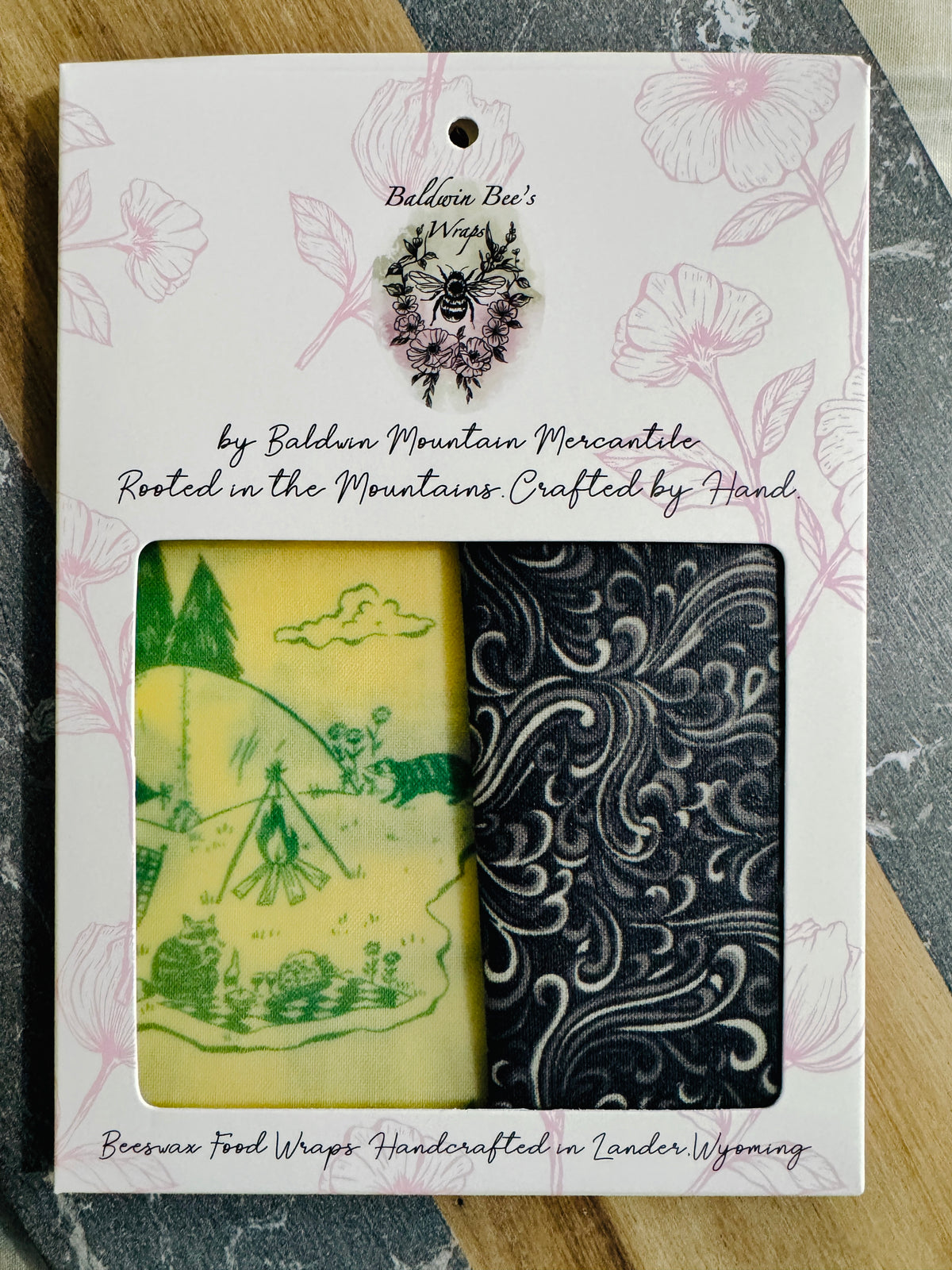 2 Pack Small 6x9" Beeswax Wrap  (CAMP OUT)