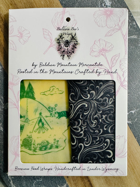 2 Pack Small 6x9" Beeswax Wrap  (CAMP OUT)