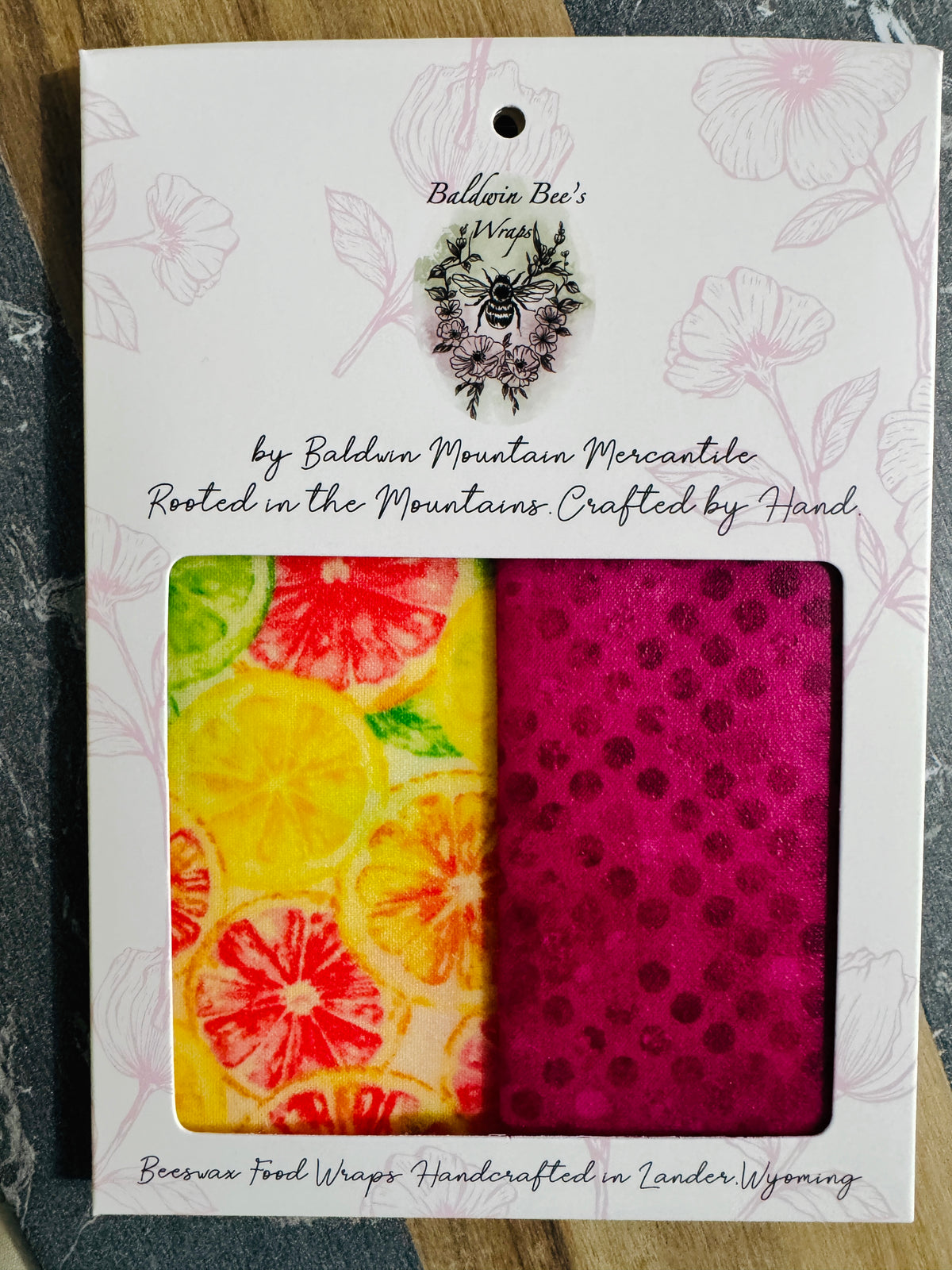 2 Pack Small 6x9" Beeswax Wrap (CITRUS)