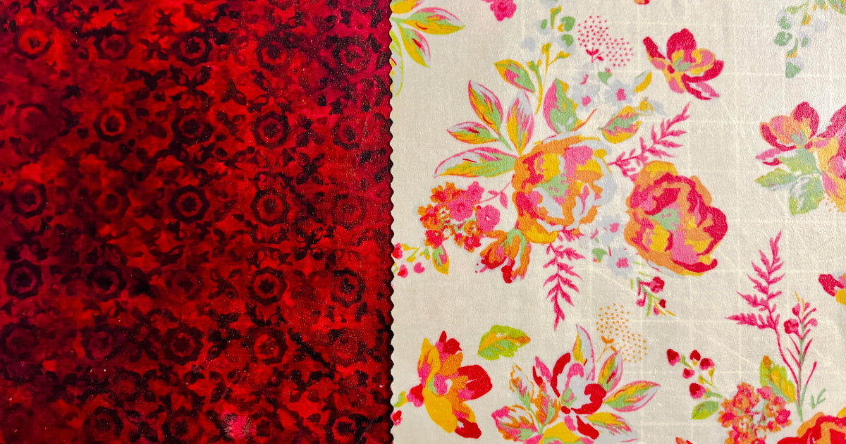 2 Pack Medium 10X10" Beeswax Wrap  (RED DAHLIA)
