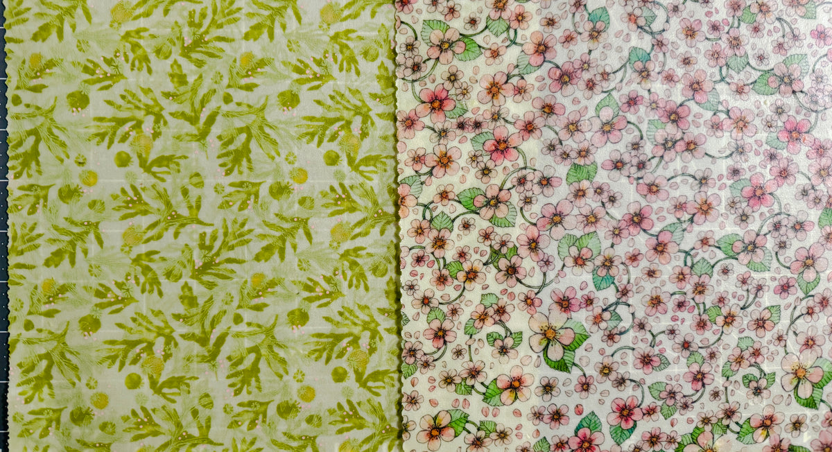 2 Pack Medium 10X10" Beeswax Wrap  (BLOOMS)