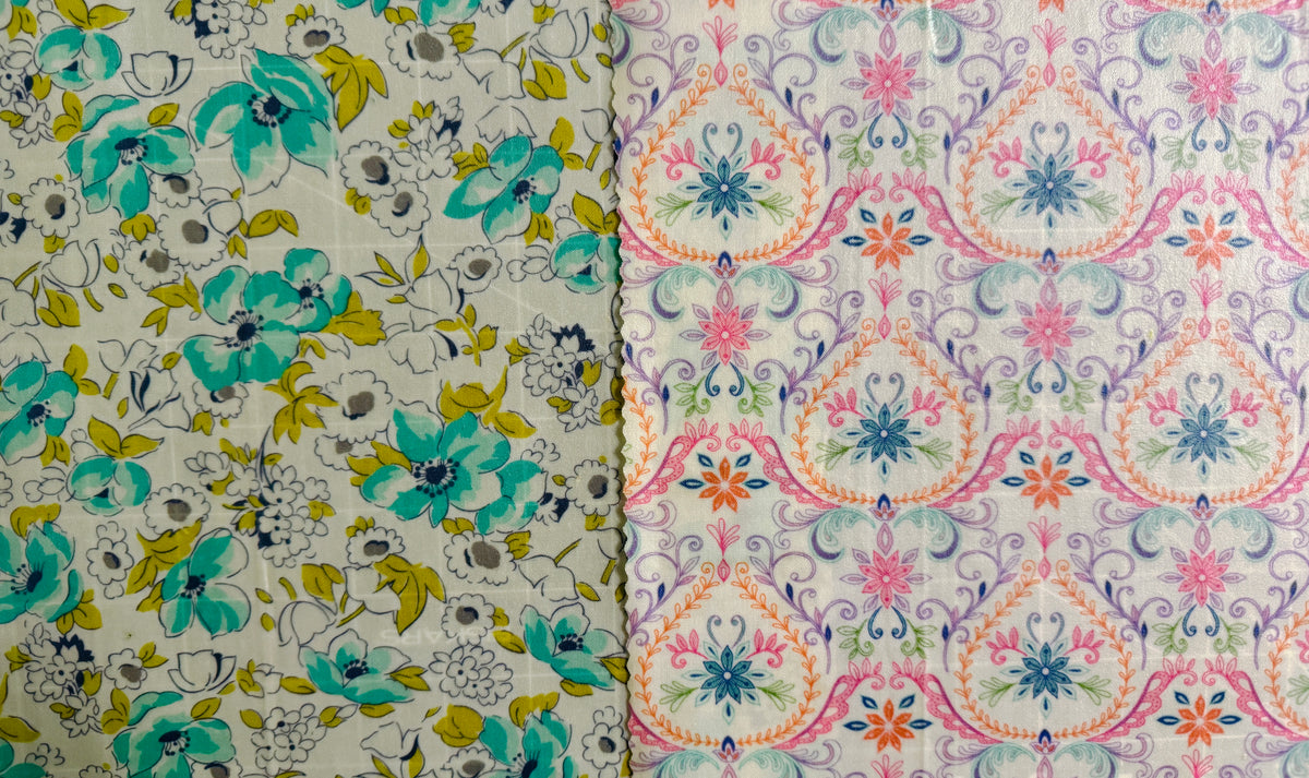2 Pack Medium 10X10" Beeswax Wrap  (MULTI FLORAL)