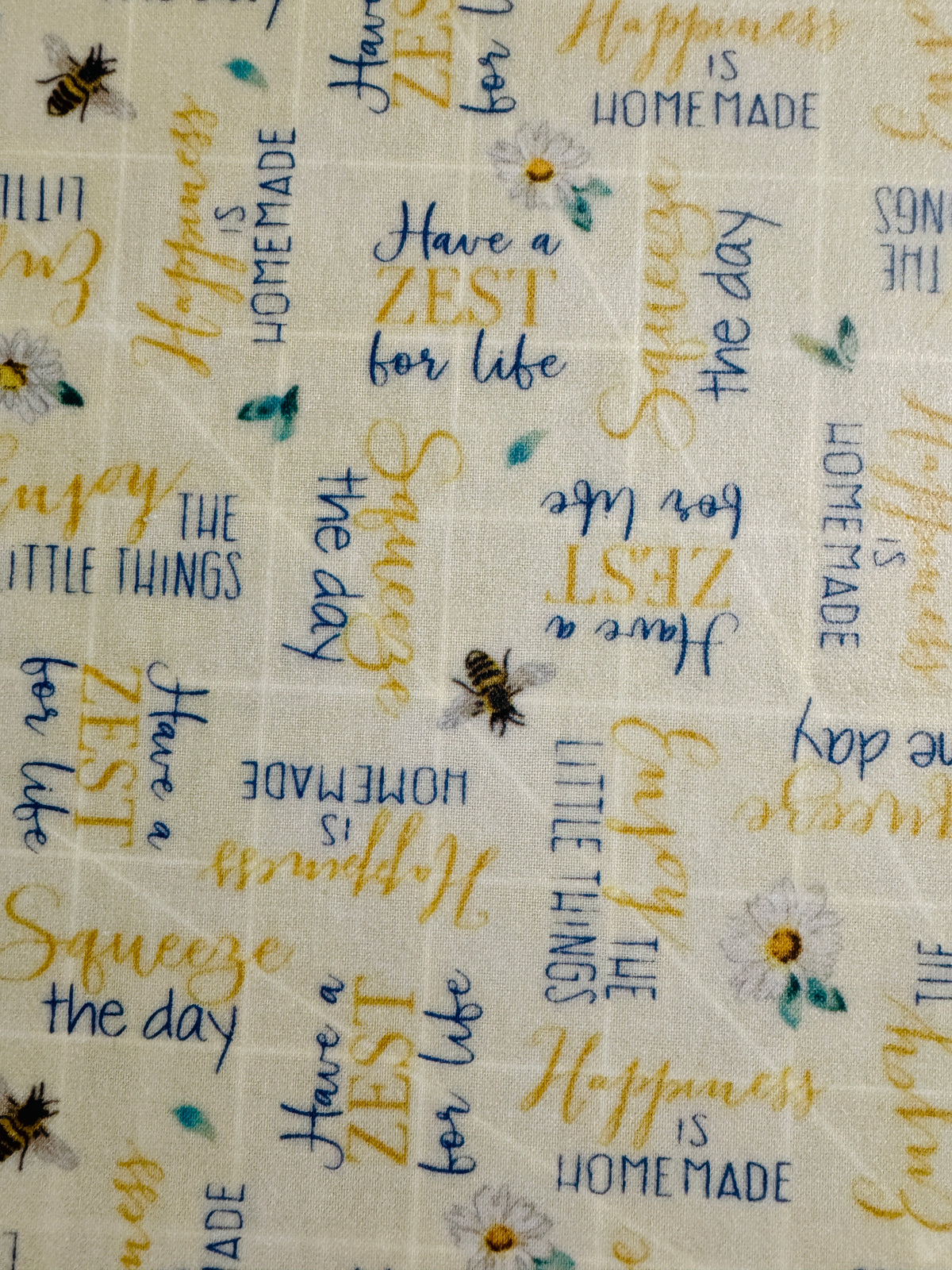 2 Pack Medium 10X10" Beeswax Wrap  (LEMON BEE)