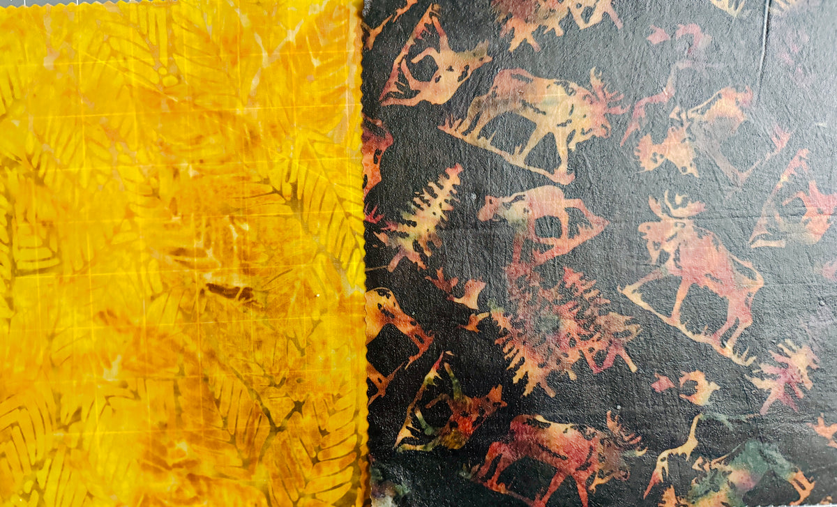 2 Pack Medium 10X10" Beeswax Wrap  (MOOSE BATIK)