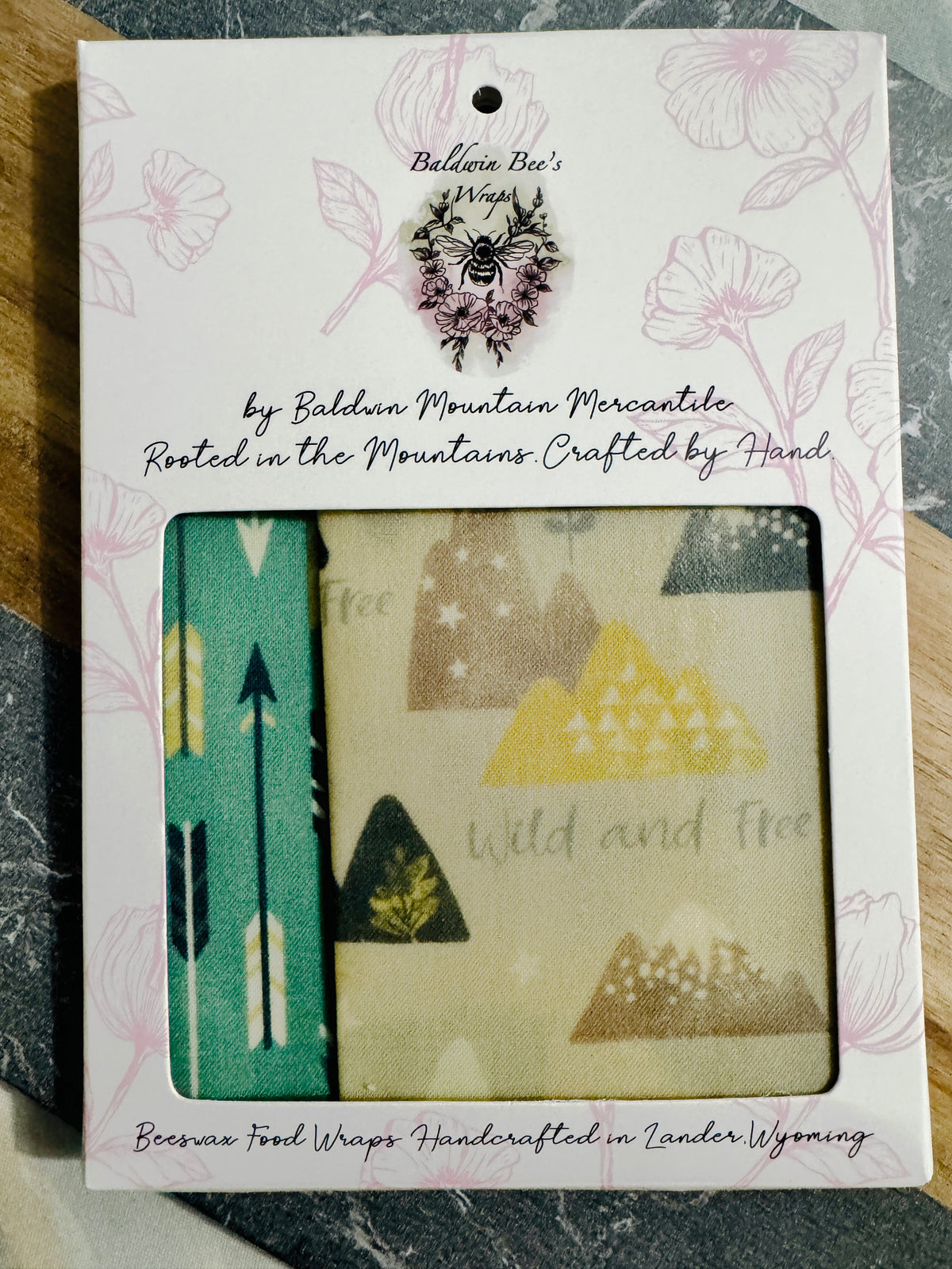 2 Pack Medium 10X10" Beeswax Wrap  (WILD & FREE)