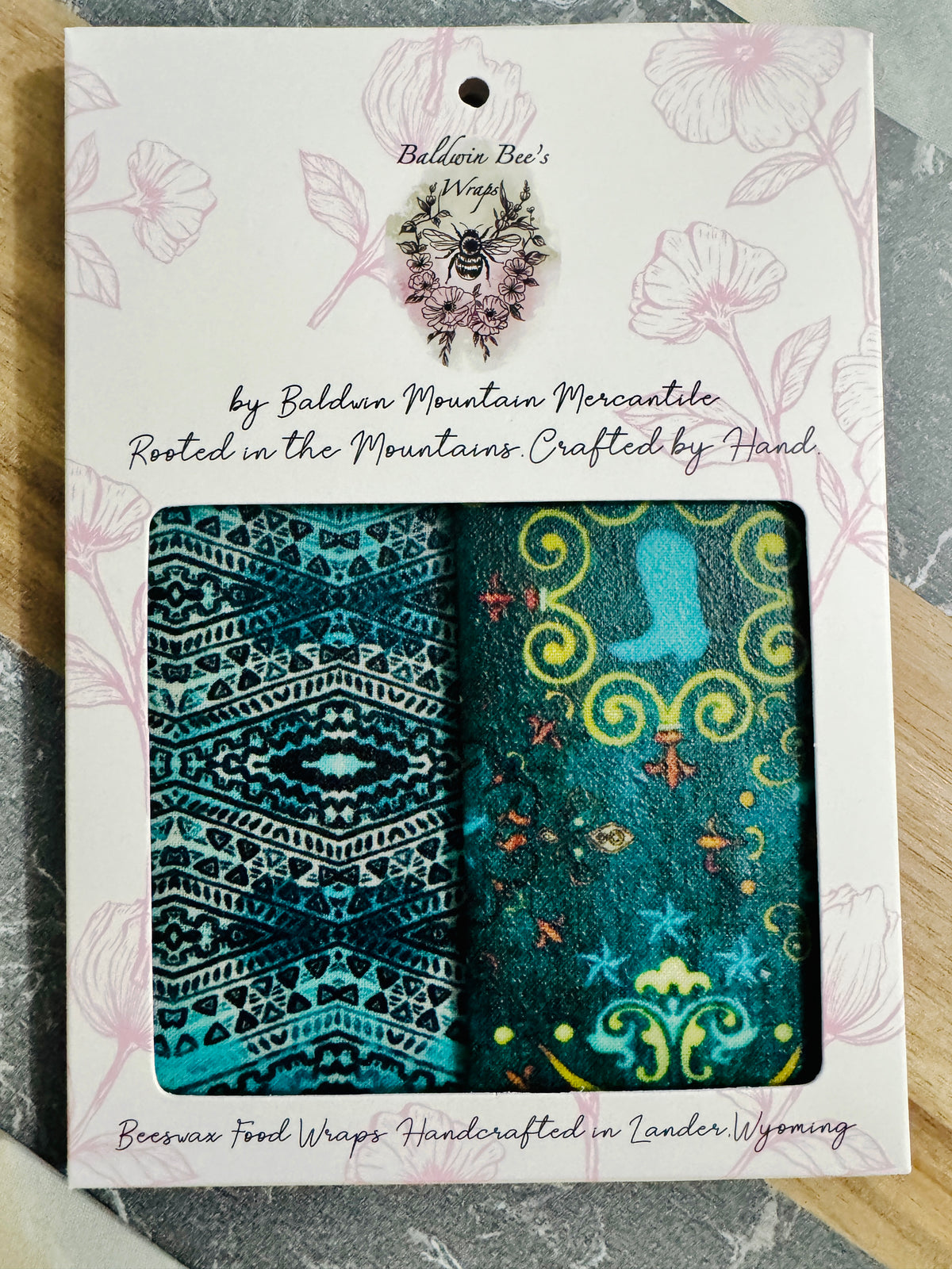 2 Pack Medium 10X10" Beeswax Wrap  (WESTERN PLEASURE)