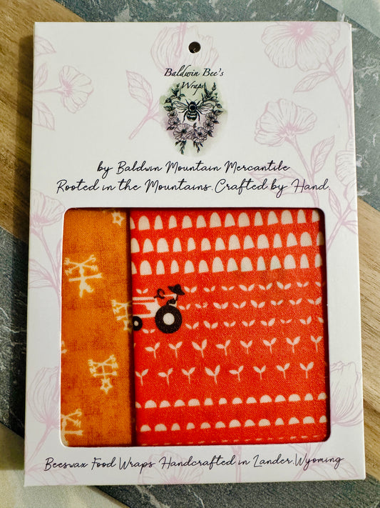 2 Pack Medium 10X10" Beeswax Wrap  (PLOW)