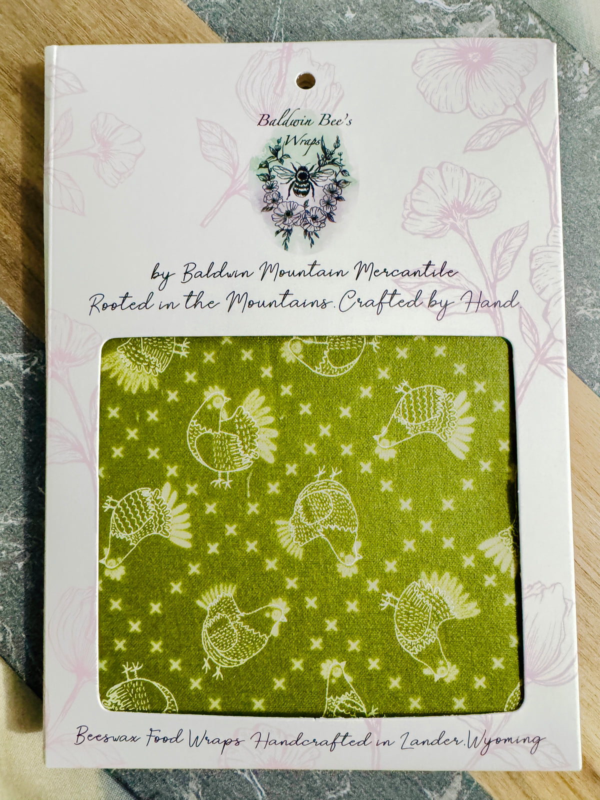 Large Beeswax Wrap- (SAGE CHICK)